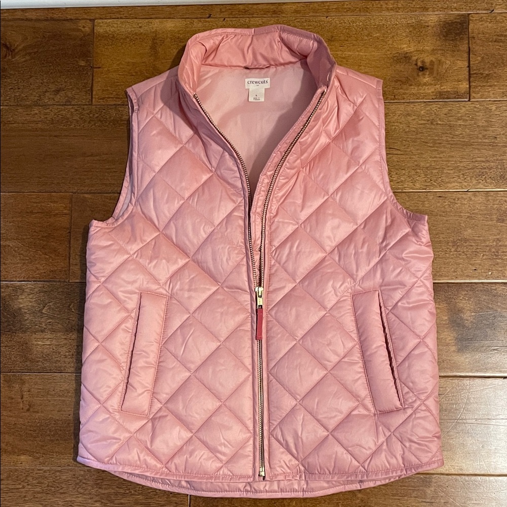 Crewcuts Quilted Pink Puffer Vest - Girl’s